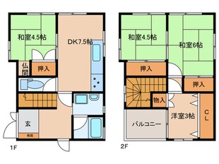 大久保町大窪戸建の物件間取画像